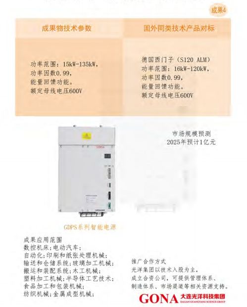 大连光洋科技集团技术与产品合作及转让机遇